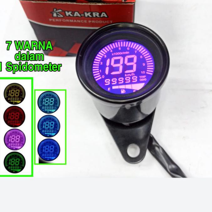 Speedometer Spido Meter Digital Bulat Kecil