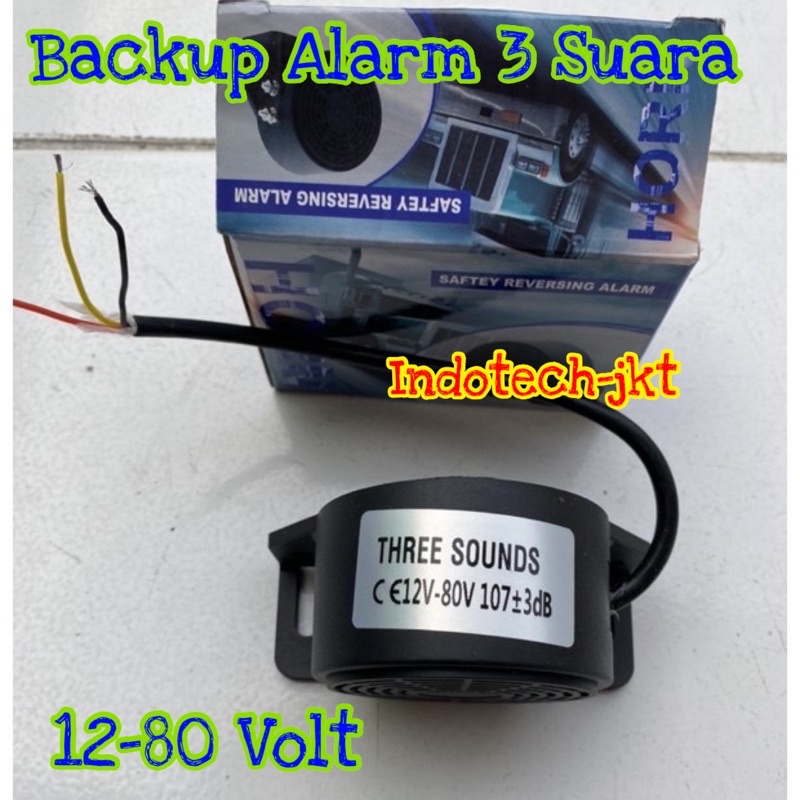 Backup Alarm 3 Suara 12 - 24 Volt Model kecil