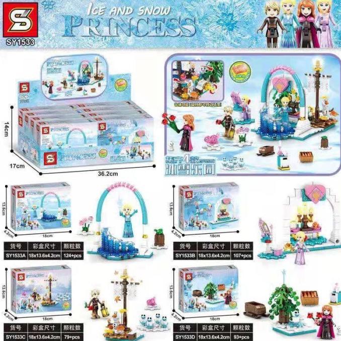 Sy 1533 Lego Frozen 2 Ice And Snow 4 In 1 Mini Ship Ready Stok
