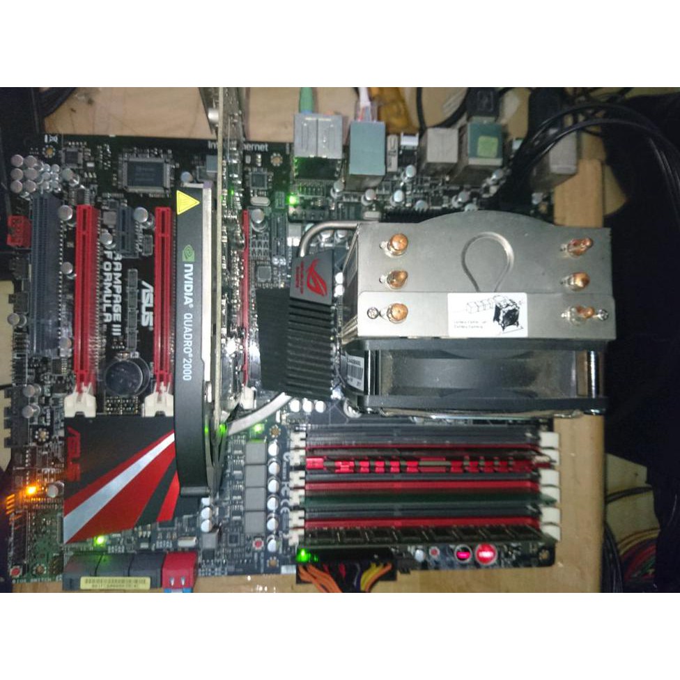 LIKE NEW MOTHERBOARD MOBO ASUS RAMPAGE III FORMULA X58 DAN PROCESSOR CORE I7 930 SOCKET 1366 BUKAN