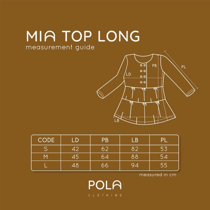 Polaidn - Mia Top Longsleeve Baju Dewasa / Busui Friendly