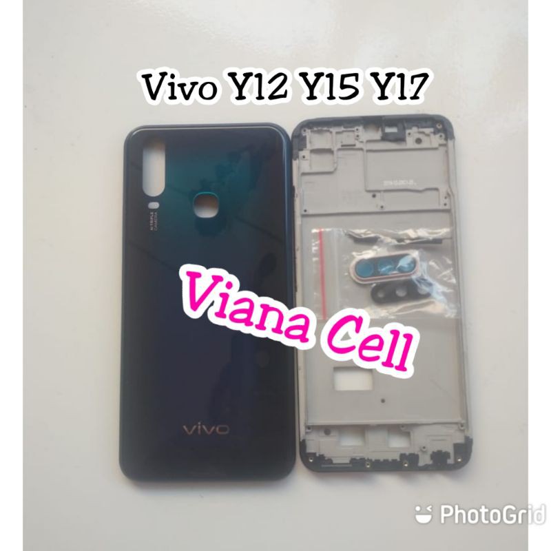 BACKDOOR FRAME LCD BAZEL LIST CASSING KESSING HOUSING SET VIVO Y12 Y15 Y17 ORI BIRU