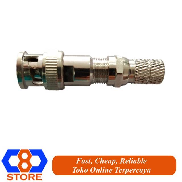 KONEKTOR JACK CCTV BNC JACK BNC F DRAT RG6 KUALITAS SUPER HQ TAIWAN