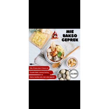 

mie bakso geprek