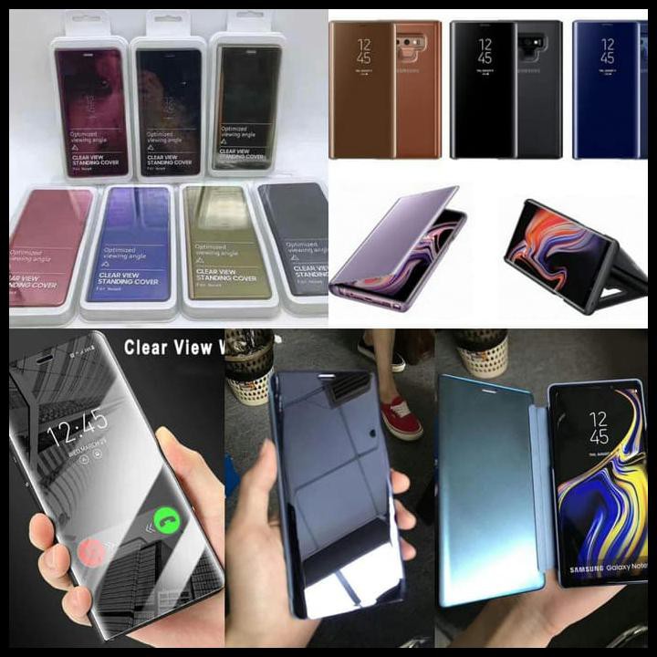 Flip Cover Handphone Flip Samsung Galaxy Note 9 Note9 Clear View Standing Cover