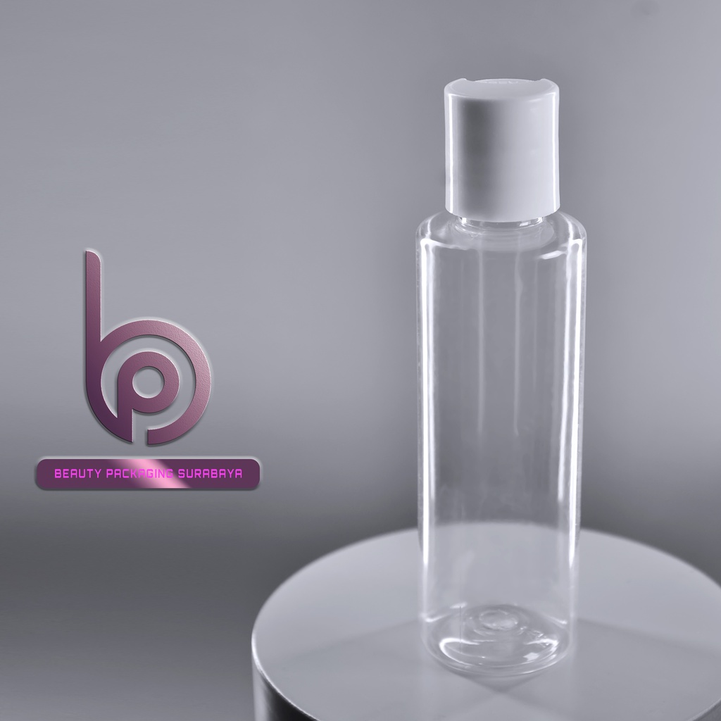 Botol Plastik PET 60ml RF Bening Tutup Presstop