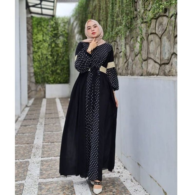 NAILA POLKA BY ALDISA GAMIS PESTA MUSLIMAH