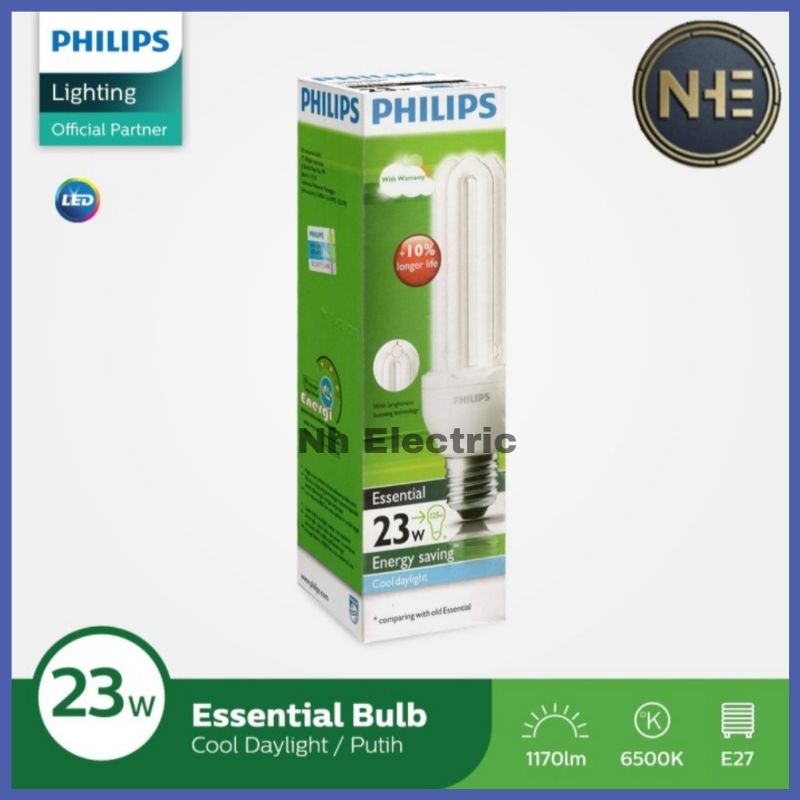 Lampu Philips Essential 23W Watt Putih CDL E27 - Esst 23 Watt Philips White 220V SNI