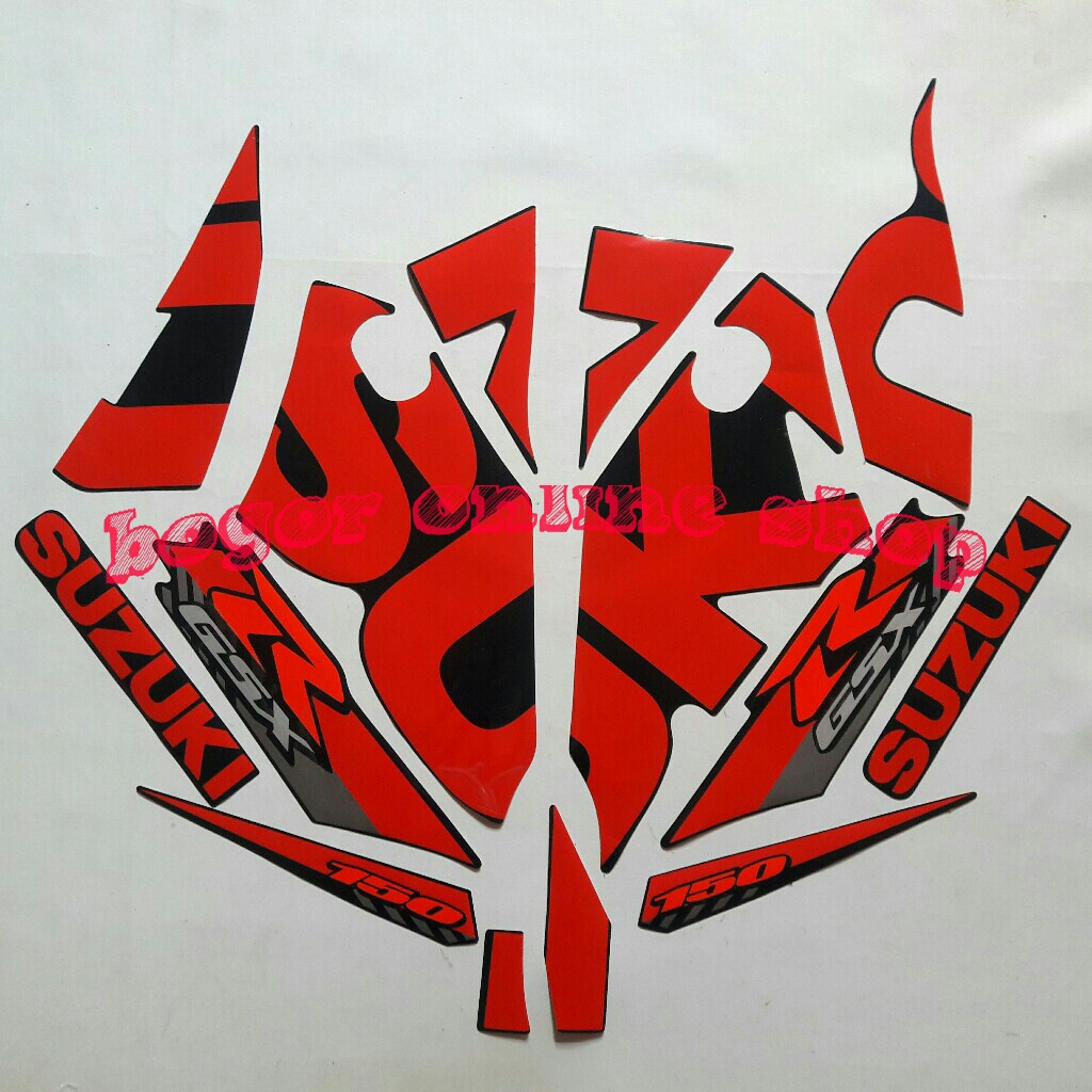 Stiker Motor Suzuki Gsx 150r 2016 Hitam-merah