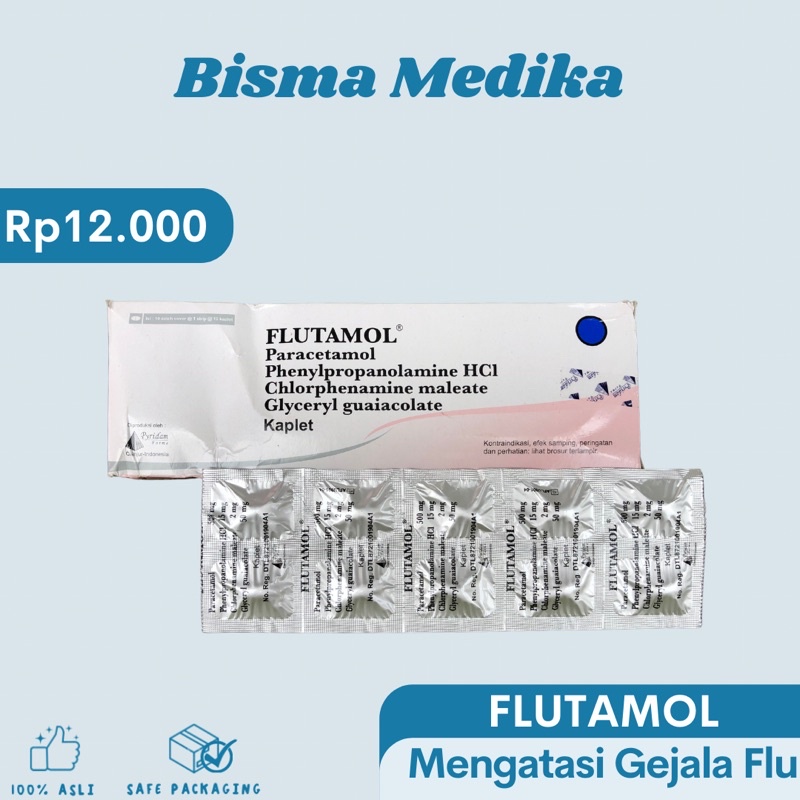 Flutamol Strip, Obat Flu Tablet Strip, Obat Batuk Tablet