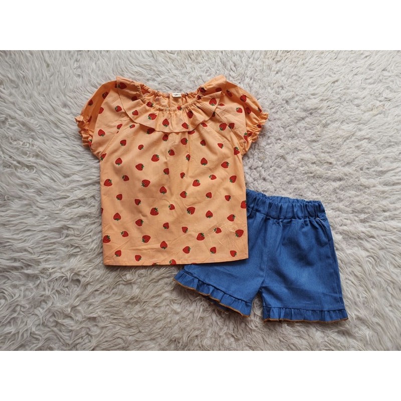 baju bayi IMPORT strawbery