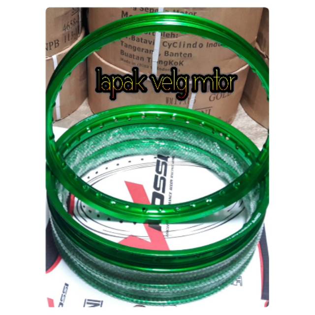 Velg Rossi warna hijau uk 140-140x17