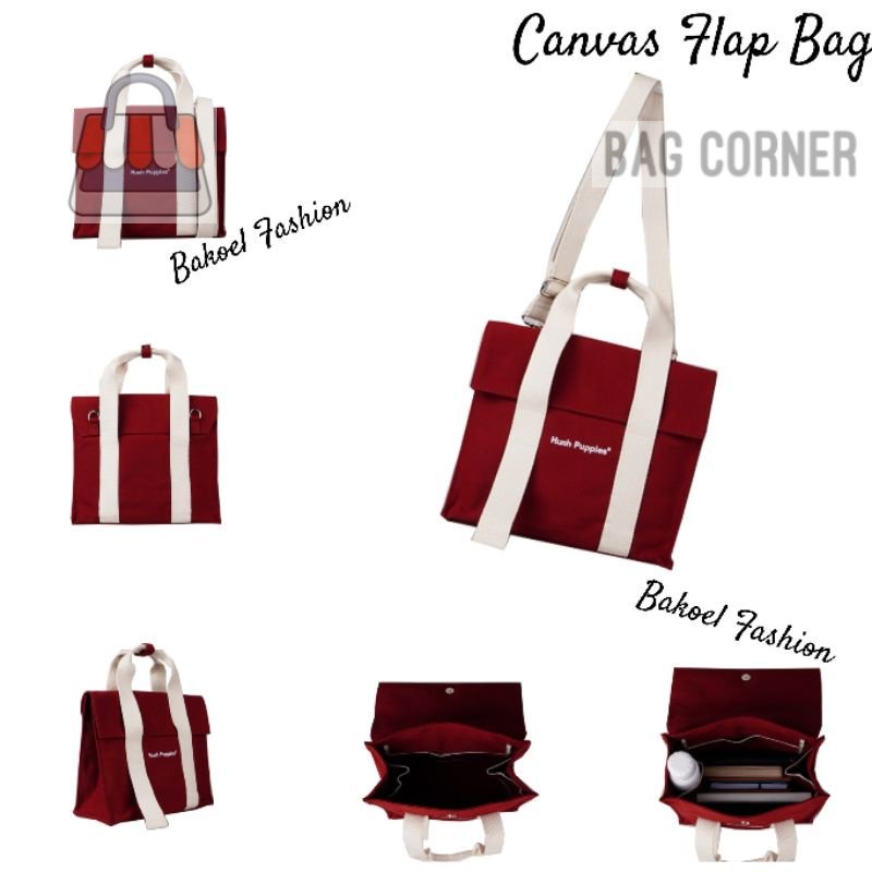 BagCorner - SALE Canvas FLAP & TOTE Bag by Hush Puppies #RESTOCK