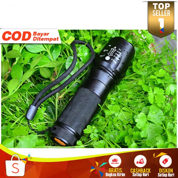 Senter LED TaffLED TH 32 Cree XML T6 5000 Lumens Anti Air Flashlight Jarak Jauh Perlengkapan Outdoor