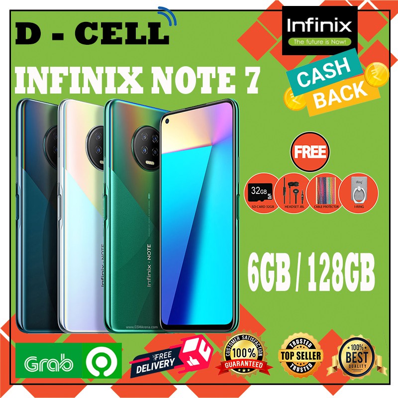 Infinix Note 7, Ram 6GB / 128GB Garansi Resmi