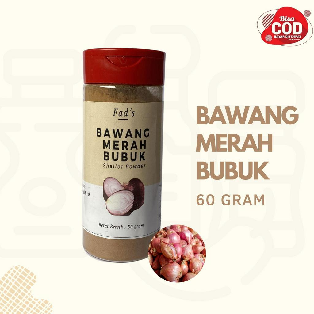 Fad's Bumbu Dapur Bubuk Bawang Putih Bubuk 60 Gram - Bawang Merah Bubuk 60 Gram - Bawang Bombay Bubuk 60 Gram