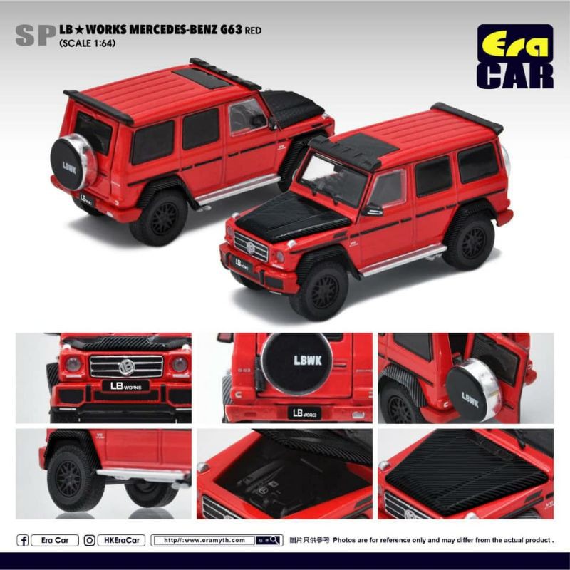 Diecast Era car 64 LBWorks Mercedes Benz G63 Red