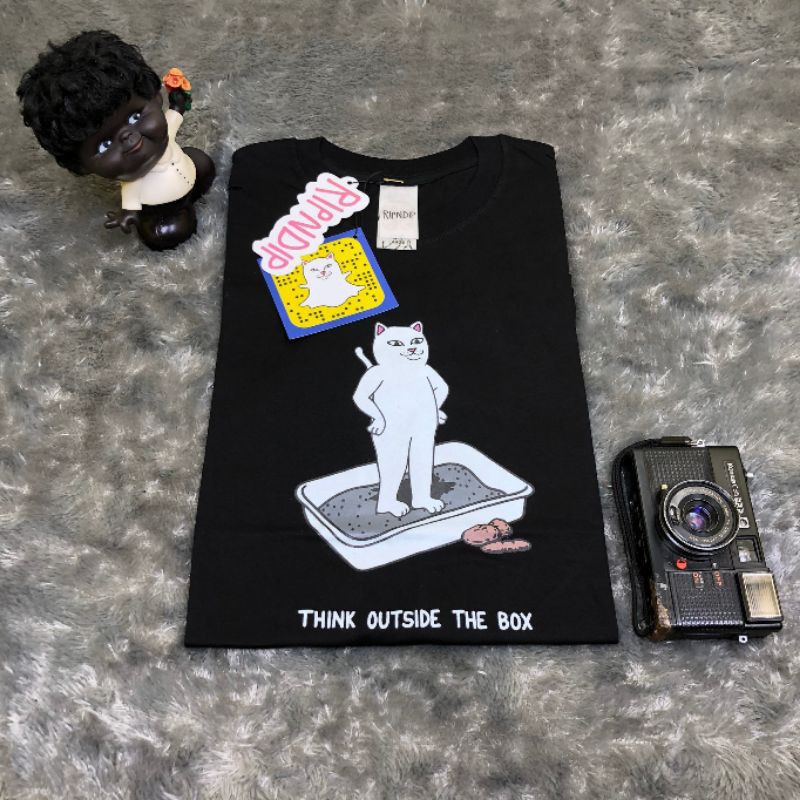 kaos tshirt RIPNDIP THINK OUTSIDE THE BOX LIGHT BLACK AUTHENTIC ORIGINAL