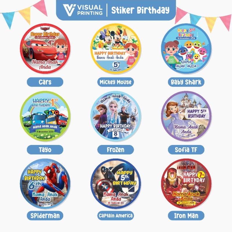 

COD Stiker Ulang Tahun Anak Pakai Foto Bagus