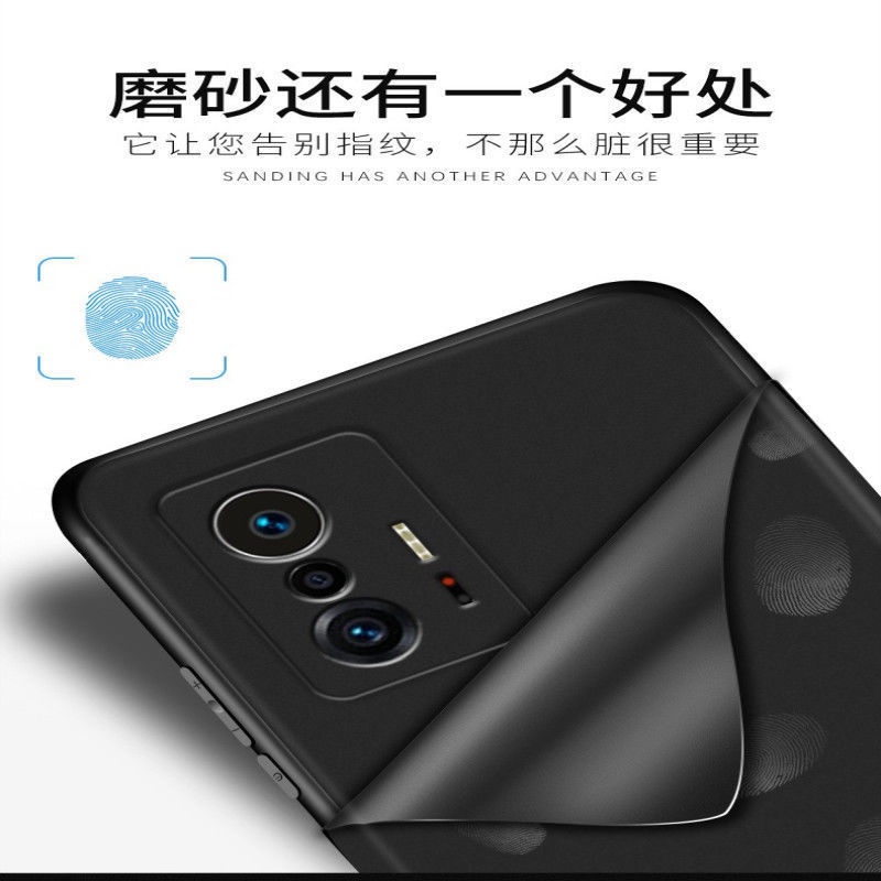 Case Xiaomi 11T / 11T Pro Softcase Black Matte Free Tempered Glass + Tempered Camera Belakang Handphone