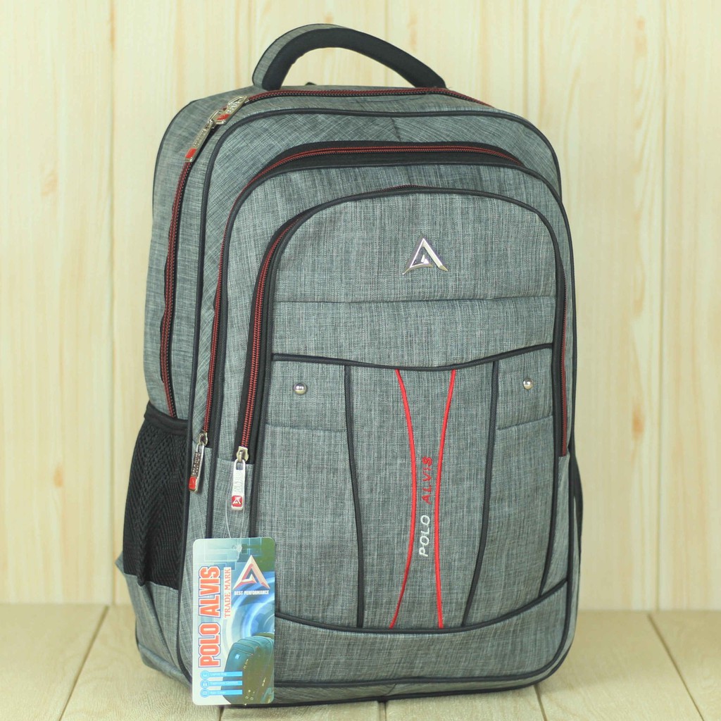 TAS PRIA RANSEL GENDONG BACKPACK SEKOLAH SD SMP SMA KULIAH KERJA LAPTOP MURAH POLO ALVIS KEREN AWET