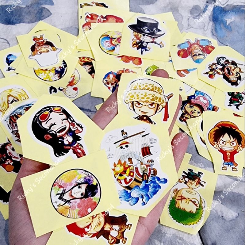 

30pcs stiker One Piece RANDOM Waterproof Anti Air Onepiece OP Anime Stickers