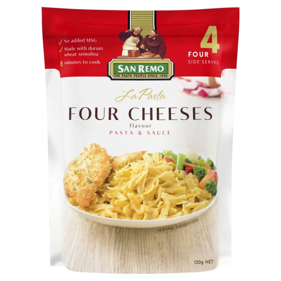 SAUCE &amp; PASTA SAN REMO LAPASTA FOUR CHEESES 120GR