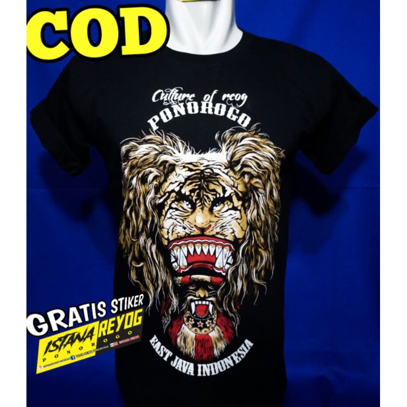 KAOS BUDAYA BARONG REOG INDONESIA ORIGINAL PONOROGO JIEGEX BR003