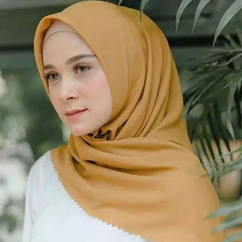 hijab segi 4 bella laser/hijab instan polycottoon lasercut/Khimar instan/jilbab instan/110x110cm-Kubus