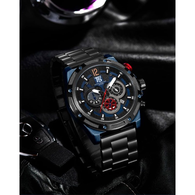 Jam T5 H 3867 steel set edition bergaransi