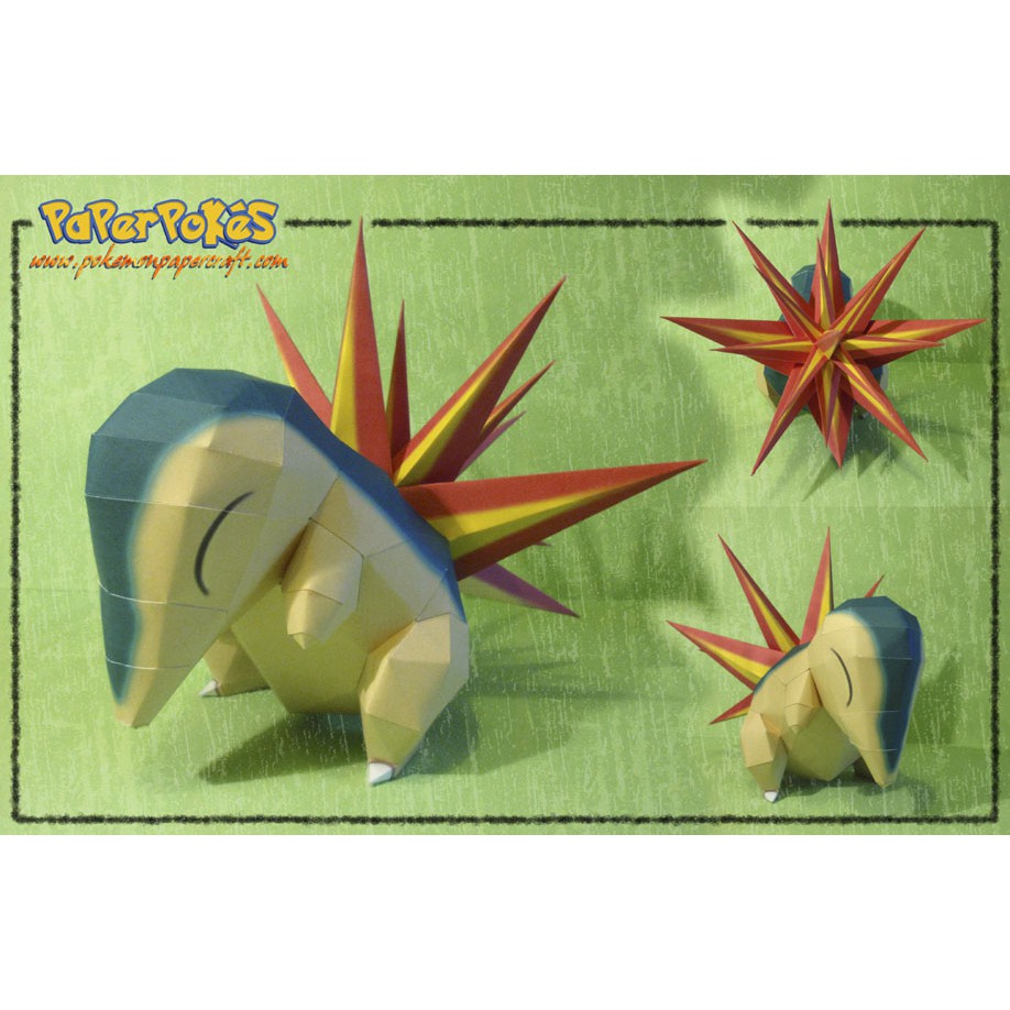 DIY Papercraft Figure Anime Pokemon Cindaquil