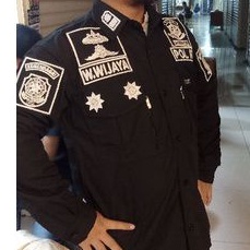 Kemeja Hitam W TAC Satpol PP Plus Bordir