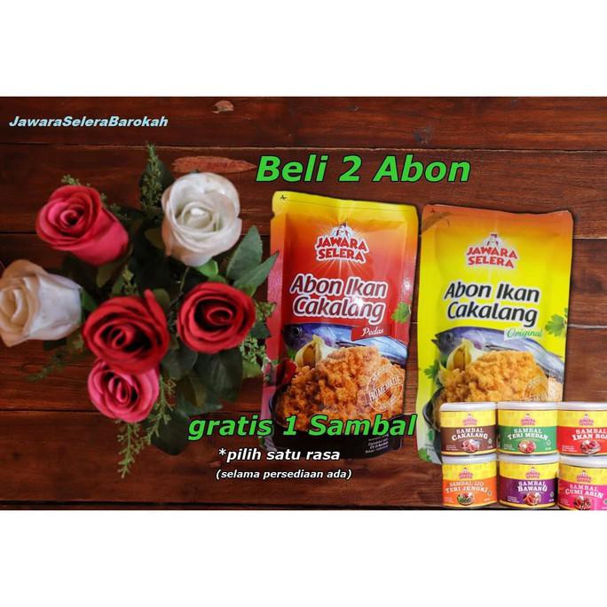 

Abon Cakalang Pedas+Original Beli 2 Gratis 1 Sambal Jawara Selera - Sbl Ijo Teri