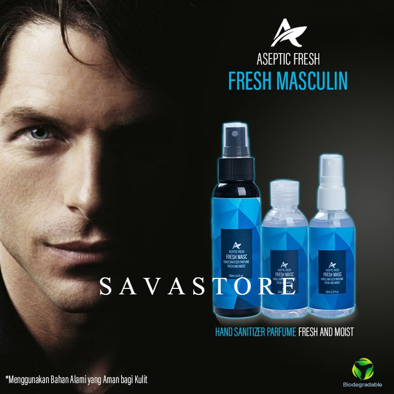 HAND SANITIZER PARFUM FRESH MASCULIN ASEPTIC FRESH AND MOIST SIAP PAKAI