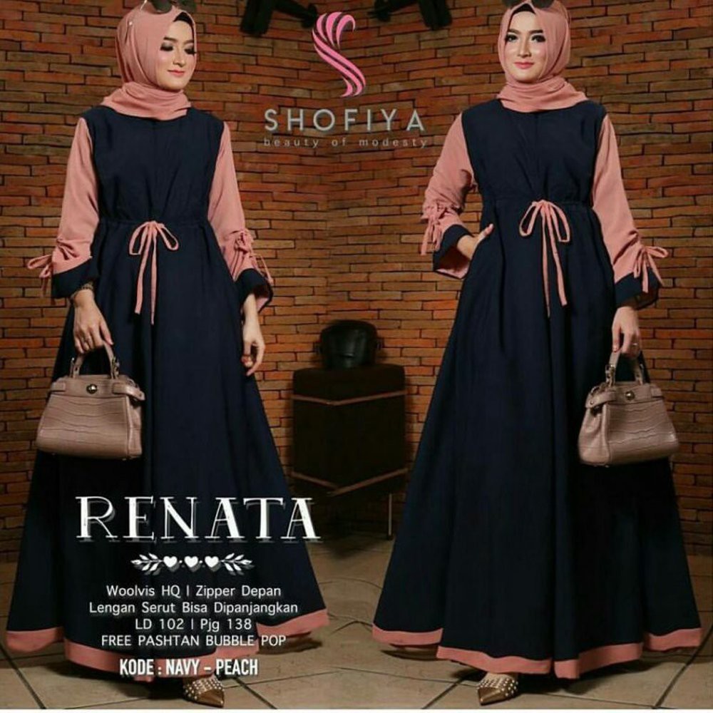 Renata Dress Balotelly Baju Gamis Wanita Hijab Muslimah Murah Baju Model Terbaru Dan Kekinian Santai