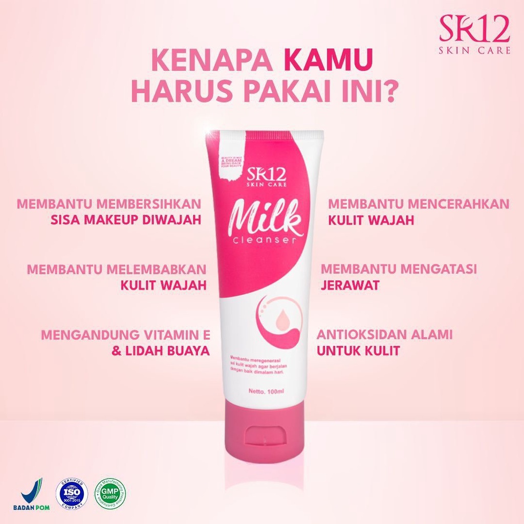 MILK CLEANSER SR12 100ml Pembersih Make Up Makeup Pembersih Wajah Pembersih Muka Double Cleansing Oil BLILA