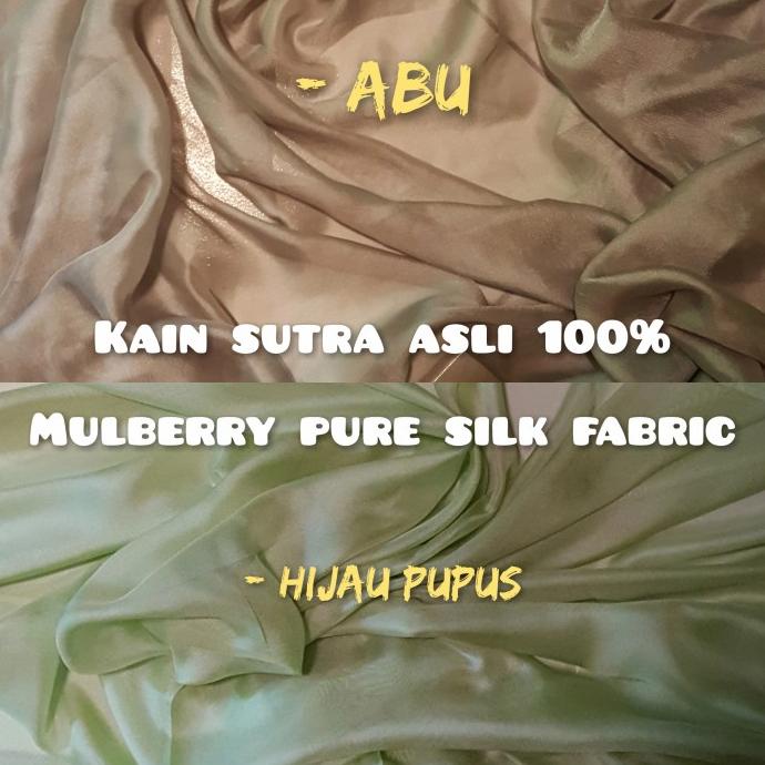 Ready...Ready...Ready...] kain sutra polos 8mm kain sutra asli 100% mulberry pure silk fabric