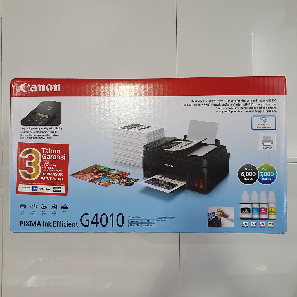 Canon Pixma G4010 All-in-One Printer (Print Scan Copy) + WiFi + ADF