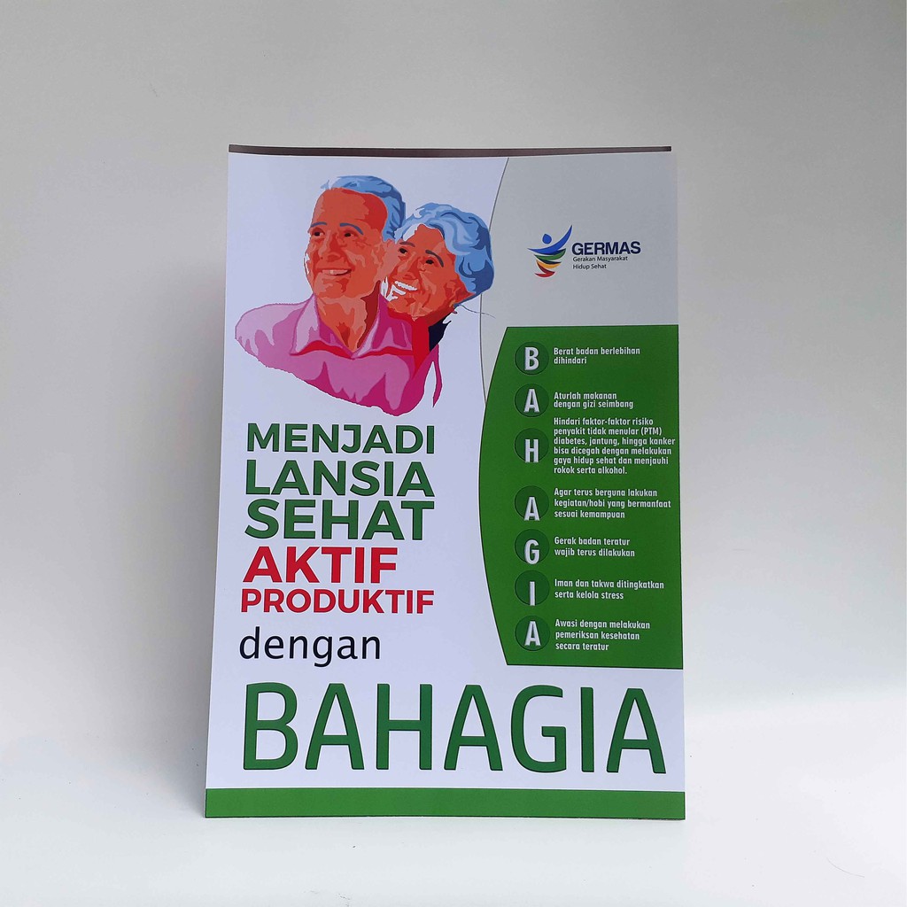 Poster Lansia Bahagia Poster Bahagia Hidup Sehat Untuk Usia Lanjut Shopee Indonesia