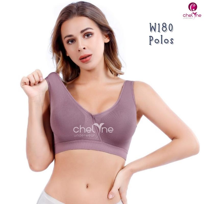 Chelyne BH Sport Miniset- W180 Polos / T3330 Renda Basic Sport Bra Seamless Rajut Premium Kait Belakang