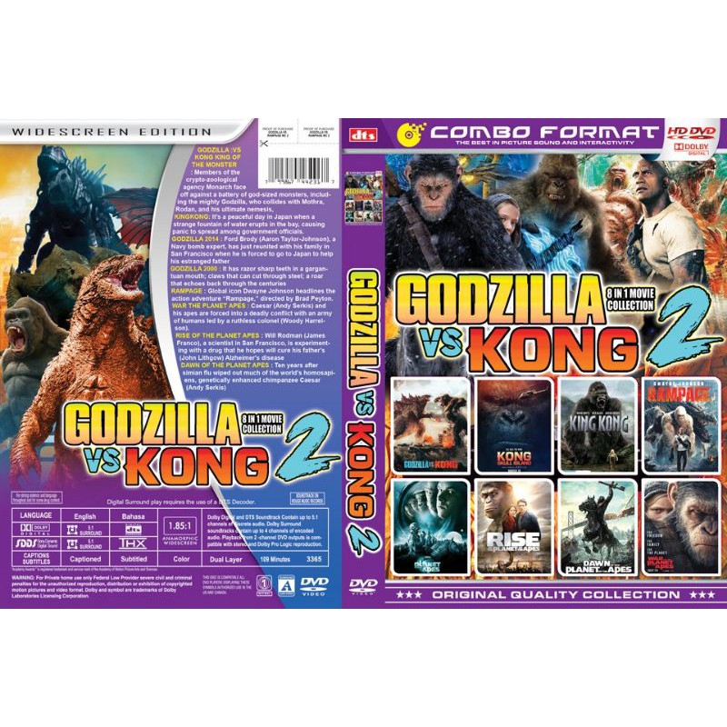 kaset film koleksi GODZILLA vs KONG 2