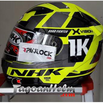 NHK Helm GP1000 XVISON ULTRA FLUO Pinlock Anti FOG X VISION Anti Embun