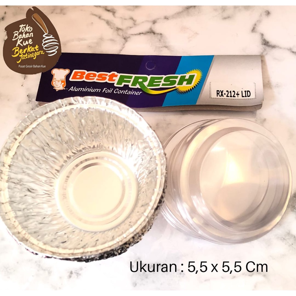 BEST FRESH RX 212  + LID ALU TRAY / TANPA TUTUP ISI 10 PCS / ALUMINIUM FOIL
