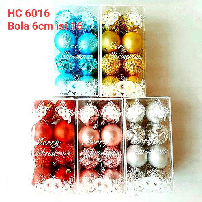 GROSIR Bola Natal Motif Box 5cm 6cm Hiasan Natal Murah Christmas Ball Hiasan Natal Harga Grosir Termurah