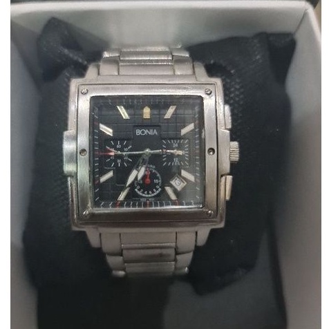 jam tangan original Bonia chronograph second preloved bekas