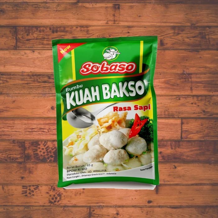 

Sobaso Bumbu Kuah Bakso Rasa Sapi 65gr