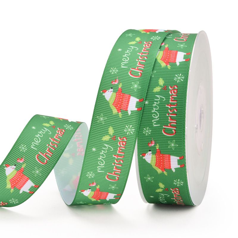 PITA RIBBON NATAL LUCU PITA KADO MERRY CHRISTSMAS /meter P-2.5cm