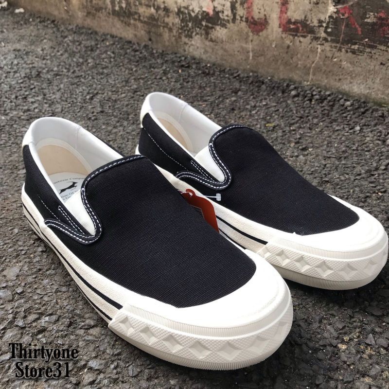 Sepatu Compass Retrogade Slip On Black White/Green/Cream/Blue | Size 35-44