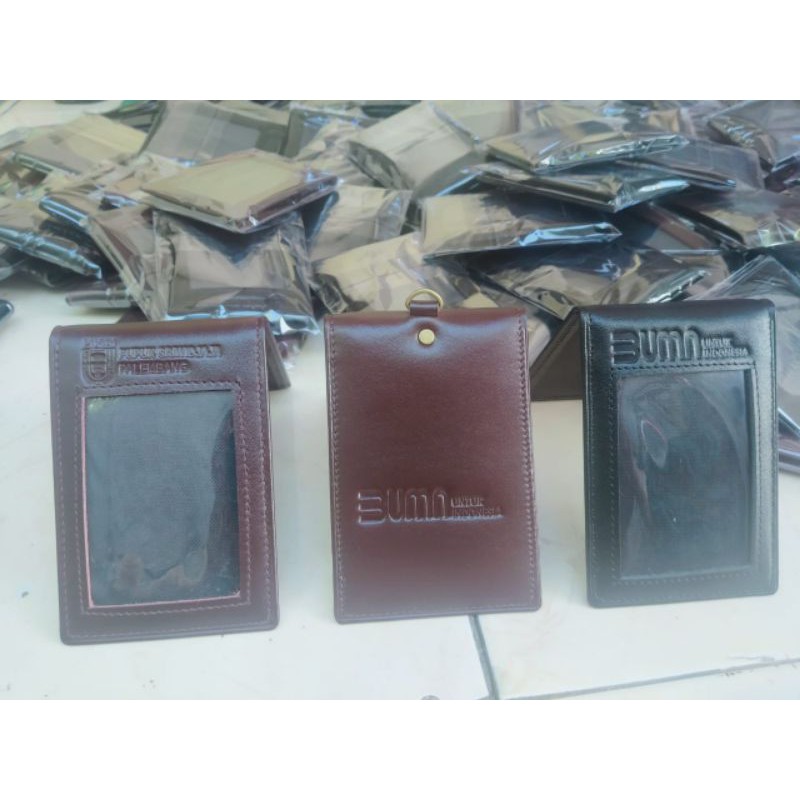 (Minim Order 50pcs) Dompet Id Card Holder Kulit Sapi - Free Custom Label Embos