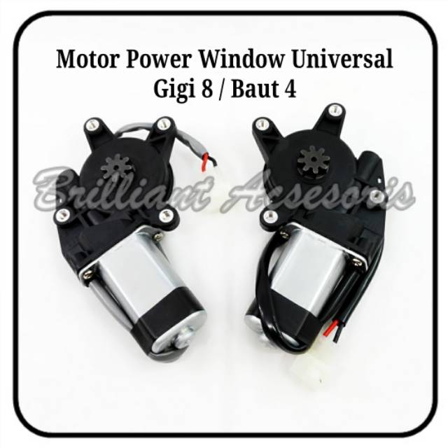 Motor Power Window Universal - Gigi 7 Baut 3 - Gigi 8 Baut 4